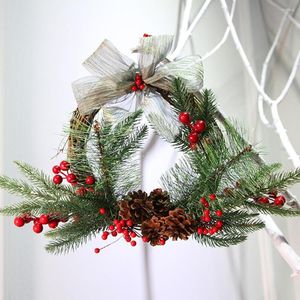 Christmas Decorations Garlands Xmsa Wreath Wall Hanging Door Ornaments Pendants Merry Decor For Home 2022 Happy Year