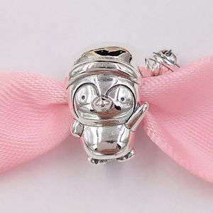 Charms in argento sterling 925 perline di Natale pinguino adatto per bracciali gioielli stile Pandora europeo collana 798477C00 AnnaJewel