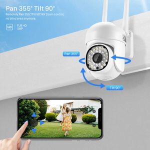 IP -kameror Yi IoT 3MP WIFI IP -kamera 4x Zooma utomhusövervakningskamera Färg natt Vision ai Human Detect CCTV Mini Home Security Camera T221205