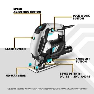 DEKO 220V JIGSAW DO HOME DIY 3000RPM Zmienna prędkość prędkość elektryczna z elementami akcesoriów 600 W/750W/1000W elektrykiem