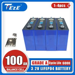 1-4PCS 3.2V 100Ah 125Ah 155Ah Grade A Lifepo4 Battery DIY 12V 24V Cells Electric RV Golf car outdoor solar energy Rechargeable