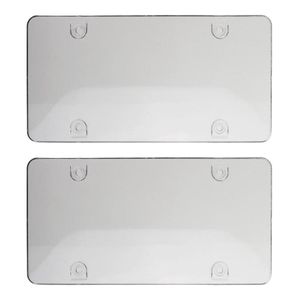 Wholesale Whole 2X Clear Smoke License Plate Frame Cover Bug Shield Tag Protector Car Truck RV 8094687