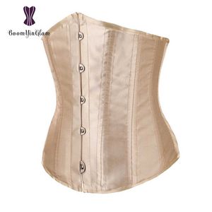 Satynowy pasek satynowy nagie w talii Schakewear talia Cincher Shaper 24 Spiral Steel Boned Underbust Corset XXS 2003# T221205