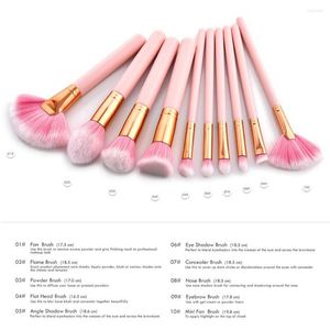 Makeup Brushes Cow Small Brush Set Tools Beauty 10 Cosmetic Advanced PCS