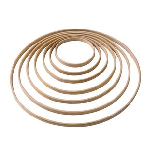 10-33 cm wystrój domu bambusowy pierścień drewniany okrąg