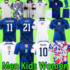 USA Koszulki piłkarskie mężczyzn Kit Kit Women Pulisic Aaronson McKennie Reyna Amams America Football Shirts American Retro Vintage Stany Zjednoczone