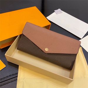 Luxurys Designers Wallet Girls for Pouch Leather Handbags Envelope Flap Long Woman Money Wallets Fashion Card Holder Purse Women Clutches Bag with Box Purses