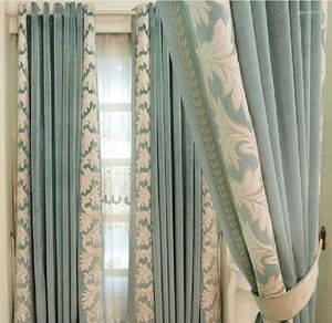 Curtain European Hollow Water Solution Embroidery Shade Curtains For Living Dining Room Bedroom.