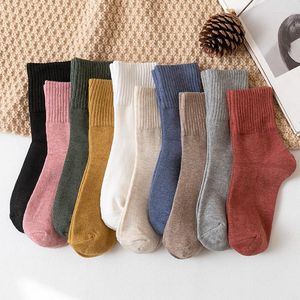 Women Socks Solid Color Trendy Cotton Comfortable Breathable Sock Calcetines Mujer Skarpetki Damskie Chaussettes Femme