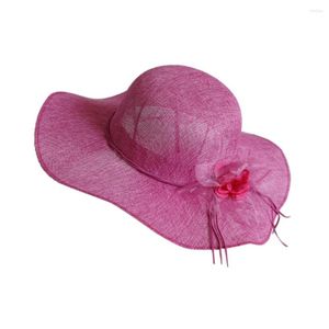 Wide Brim Hats Floral Summer Straw Hat Women Beach Sun Floppy Cap Harajuku Quick Dry UV Protection Outdoor Ladies Caps Casual