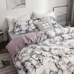 Set di biancheria da letto Set in marmo Set copripiumino moderno in stile nordico Trapunta confortevole Federa Singola Doppia Tessili per la casa 221205