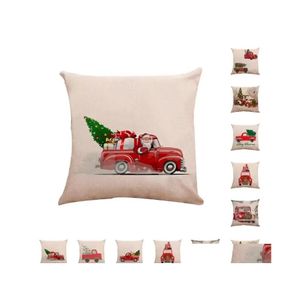 Cushion/Decorative Pillow Pillow Theme Christmas Pillowcase Collection Cushions Ers Car Sofa Linen Bedding Home Christmases Decorati Dhli9