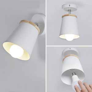 Plafoniere a LED Illuminazione creativa moderna semplice Ferro Camera da letto in legno Soggiorno Scala Lampada da corridoio Lampade tutto-fiammifero