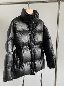 Feminino Down Parkas Parkas Cintur￣o Europeu Roupas de casaco quente e impermeabilizados Pesquisa de inverno preto Black Tops Puffer Jaqueta 221205