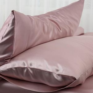 Travesseiro travesseiro de travesseiro capa de seda cetim de cetim beleza confortável decoração de casa por atacado