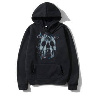 Men s hoodies tröjor deftones skalle svart grafik tryck hoodie män kvinnor alternativ rap metal band märke tröja toppar man 221205