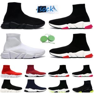 2022 Sock Running Shoes Men Women Sneaker Knit Mesh Fashion Triple Black White Red Green Neno Oreo Red Yellow Graffiti Dark Navy Mens Trainers Sports Sneakers 36-45