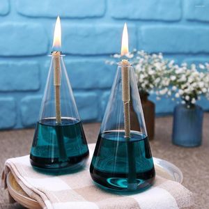 Candele 1pcs Lampada ad olio di vetro El Bar Decoration Props Dining Table Decor Accessorio Idee per feste di compleanno cherosene