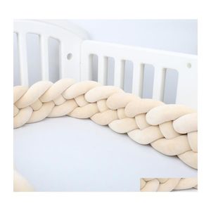 Bedding Sets 4 Strands Braid Baby Crib Bumper Knot Bed Nursery Cradle Bedding Room Decor Protector 12Cm And 15Cm Height 220526 Drop Dheem on Sale