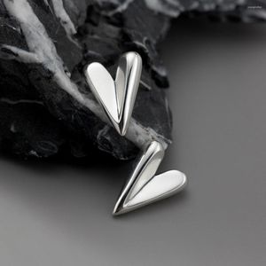 Stud Earrings 925 Sterling Silver Irregular Fashion Hearts For Women Stackable Exquisite Ear Studs Classic Fine Jewelry
