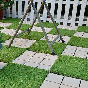 Carpets Decorative Artificial Grass Turf Floor Tiles Decking Material Outdoor Patio Garden Design