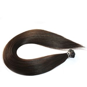 double drawn 100 human remy hair extensions stick i tip in hair 0 8g s 160g 200s 14 to 26inch