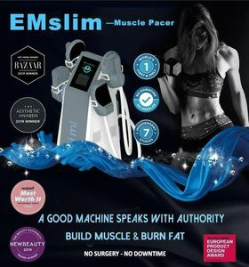 サロンの使用hiemt ems療法スリム垂直4ハンドルemslim neo high ressenity focused elecromagnetic build muscle body sculpting machine with rf