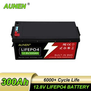 AUNEN 12V Batteria Agli Ioni di Litio Fosfato 12V100ah 12V200ah 12V300ah Batteria Lifepo4 Carrello da Golf Carrello Elevatore Elettrico