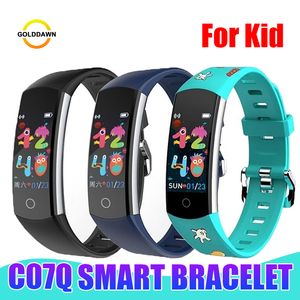 C07Q SMART WRISTBANDS Childrens Smart Watches Fitness Armband Kroppstemperatur Hjärtfrekvens Blodtryck Övervakning av smartur gåva för barn med detaljhandelspaket