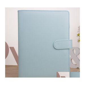 Notepads Colors A5 Empty Notebook Binder 23X18Cm Loose Leaf Notebooks Without Paper Pu Faux Leather Er File Folder Spiral Plannerssc Dhy3O