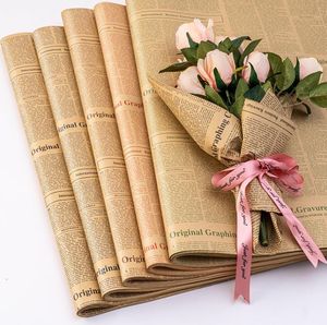 Newspaper Florist Wrap Flower Bouquet Gift Packaging Wrapping Paper for Birthday Valentine Mother's Day Christmas Thanksgiving SN5050