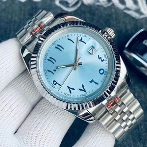 Relógio mecânico automático masculino de 41mm de discagem árabe de 41m