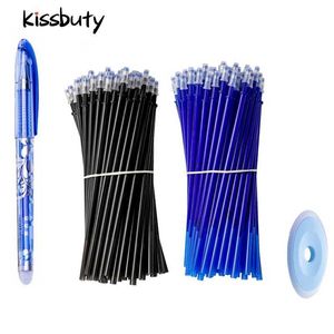 0.5mm Erasable Pen Set Blue Black Ink Gel Pen Erasable Refill Rod Washable Handle School Office Writing Stationery Gel Ink Pen