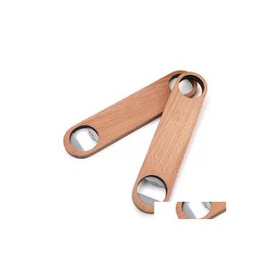 Öppnar Big Wood Handle Bartender Bottle Opener Wine Beer Soda Glass Cap Openers Kök Bar Tools Factory Inventory Wholesale Drop Dheov