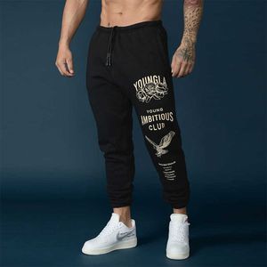 Calças masculinas Autumn masspantes de moletom de lazer Treinamento de fitness Leggings calças homens tendências Moda Padrão Impressão Slim Streetwear T2221206