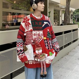 Sweaters masculinos Sweater de navidad para hombres Juez de nieve Man Marca Guente de punto de punto para la moda masculina Invierno C￡lido 221206