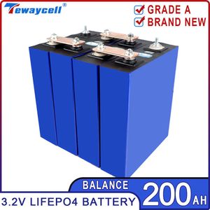 200AH Lifepo4充電式バッテリー3.2VグレードA真新しいリチウムリン酸プリズム太陽電池ゴルフカートDIY 12V 48Vパック