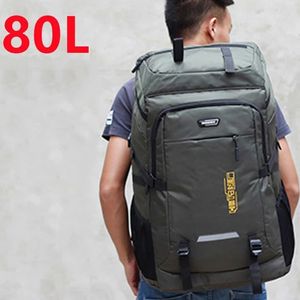 Bags 80L 50L de escalada ao ar livre masculino Rucksack Sports Camping Backpack Pacote de bolsa escolar para mulheres 221205