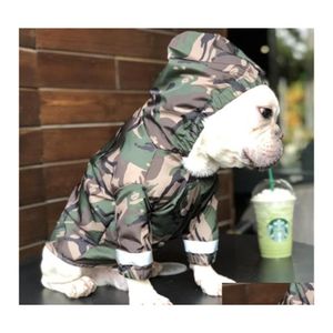 Abbigliamento per cani Pet Tide Card Impermeabile Abbigliamento per cani Fights Thailand Di Xue Narey Impermeabile Anti Neve Antivento Camouflage 45Sj Dd Drop Dhwij