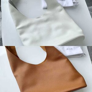 Row Bags Leathers Best-Quality Tote Bag Designerスモールシンプルなスタイルリッチ穀物皮革ショルダーバッグ大容量ハンドバッグクラシックトートバッグKZ0O