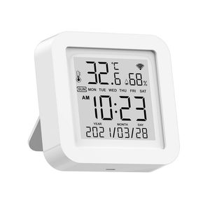 Smart Life Digital Display TUYA WIFI Temperaturfuktighet Sensor Inomhus Hygrometer Termometer Detektor Kontroll Support Alexa Google Home