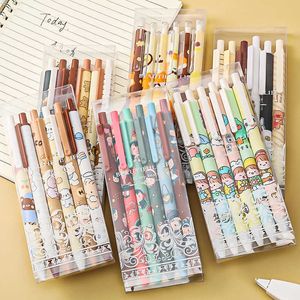 Zoecor pclot kawaii gel penna set s￶t kulpoint pennor mm svart bl￤ck tecknad skola student stationer stationer leveranser caneta