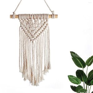 Tapestries Handmade Macrame Wall Hanging Woven Tapestry Cotton Crochet Art Decor For Living Room Bedroom Party Decoration