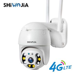 IP Cameras SHIWOJIA Smart IP Camera PTZ Dome G SIM LTE Video Surveillance Outdoor Ecurity Monitor P H X CCTV Camera SD Card Kamera T221205