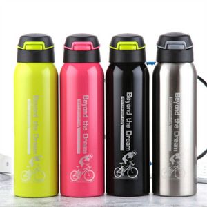 Bpa-Free 500ml Tumblers Insulated Vacuum Flasks Sports Bike Thermals Straw Cup Portable Rope Thermos Water Bottle Coffee Mug Travel f1206