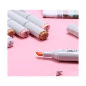 72-teiliges Künstler-Copic-Skizzenmarker-Set, feine Spitzen, Twin-Tip-Board-Stift, Markierungsstifte für Ding 753 K2, Drop-Lieferung, Büro, Schule, B Dh0W2