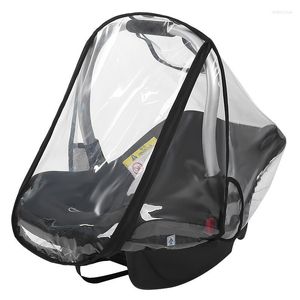 Stroller Parts Baby Bassinet Cover Rain Wind Transparent EVA Dust Cradle Car