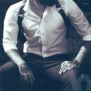 ベルトセクシーな女性成熟した男性紳士調整可能な革のボディチェストハーネスベルトブラックパンクファンシーコスチューム衣料品アクセサリー
