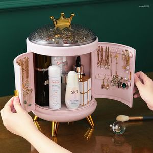 F￶rvaringsl￥dor mode Big Capacity Cosmetic Box Waterproof Dammt￤t badrum Desktop Beauty Makeup Organizer Halsband smycken
