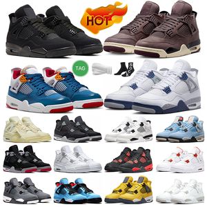 4s 4 OG Retro Basketball Shoes Men Women Jumpman Midnight Navy Red Thunder Canyon Purple Black Cat Bred Royalty trainers sport sneakers